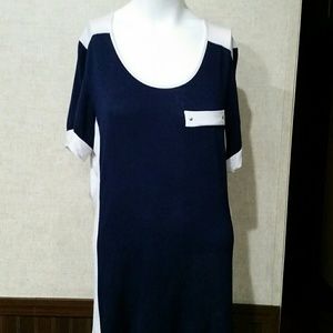 Navy & White Top by Claudia Richard Size Large